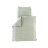 Бебешки Чаршаф Jersey Bedding Fiore Green 100 135 + 40 60 Cm Träumeland