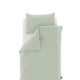 Бебешки Чаршаф Jersey Bedding Fiore Green 100 135 + 40 60 Cm Träumeland