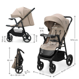 Trig 3 Бебешка Количка С Табла Stone Beige Kinderkraft
