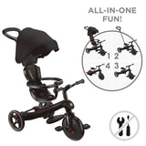 Триколка 4 В 1 Explorer Trike Със Сенник, Черна Globber