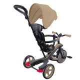 Tricicletă Globber Explorer 4 în 1 cu copertină bej