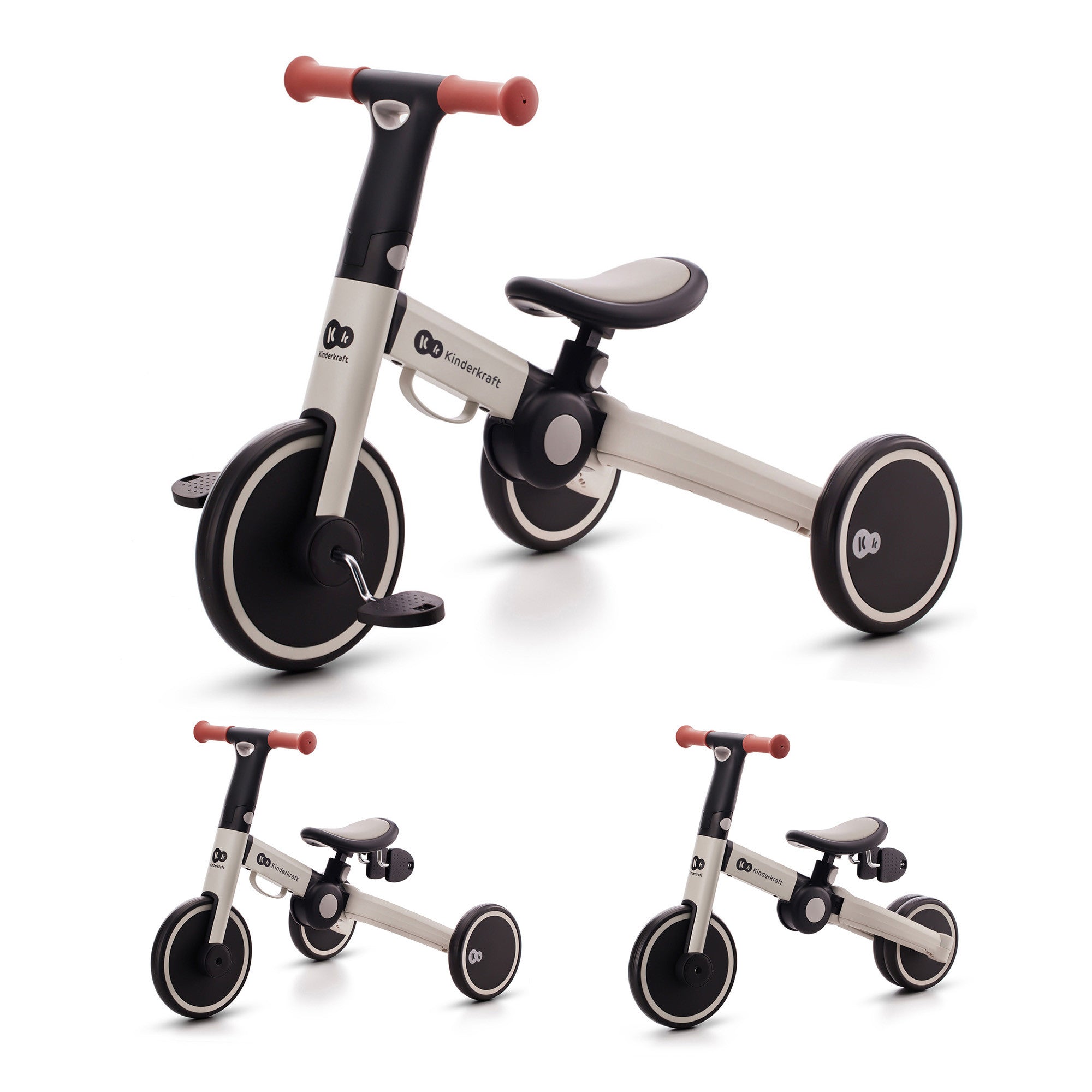 Триколка Kinderkraft 4Trike 3В1 Grey --- BebeMama