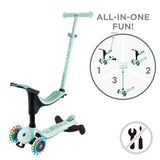 Тротинетка 4 В 1 Globber Go Up Sporty Lights 360° - Ментова