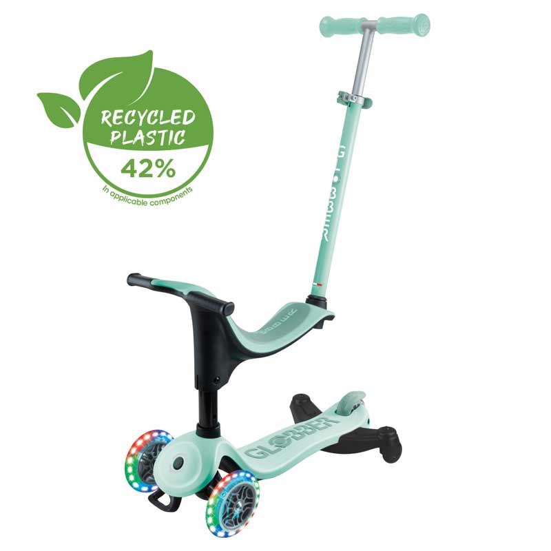 Тротинетка 4 В 1 Globber Go Up Sporty Lights 360° - Ментова