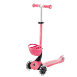 Тротинетка 5 В 1 Globber Go Up Baby Learn 360° Flash Lights, Розова