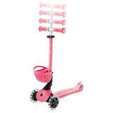 Тротинетка 5 В 1 Globber Go Up Baby Learn 360° Flash Lights, Розова