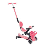 Тротинетка 5 В 1 Globber Go Up Baby Learn 360° Flash Lights, Розова