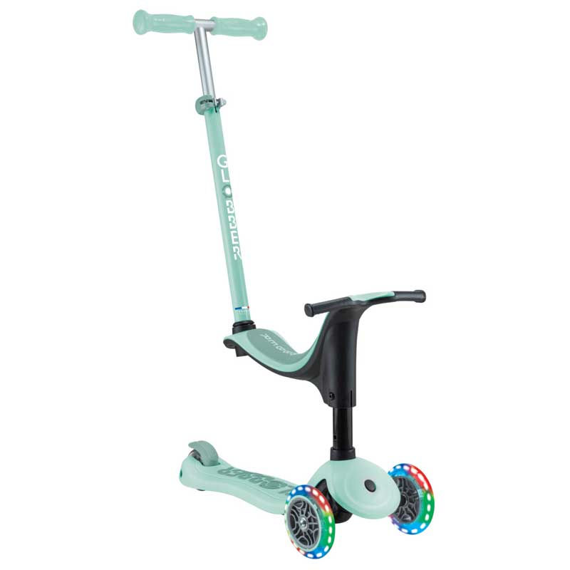 Тротинетка Със Седалка 4 В 1 Globber Go Up Sporty Light - Ментово Зелена