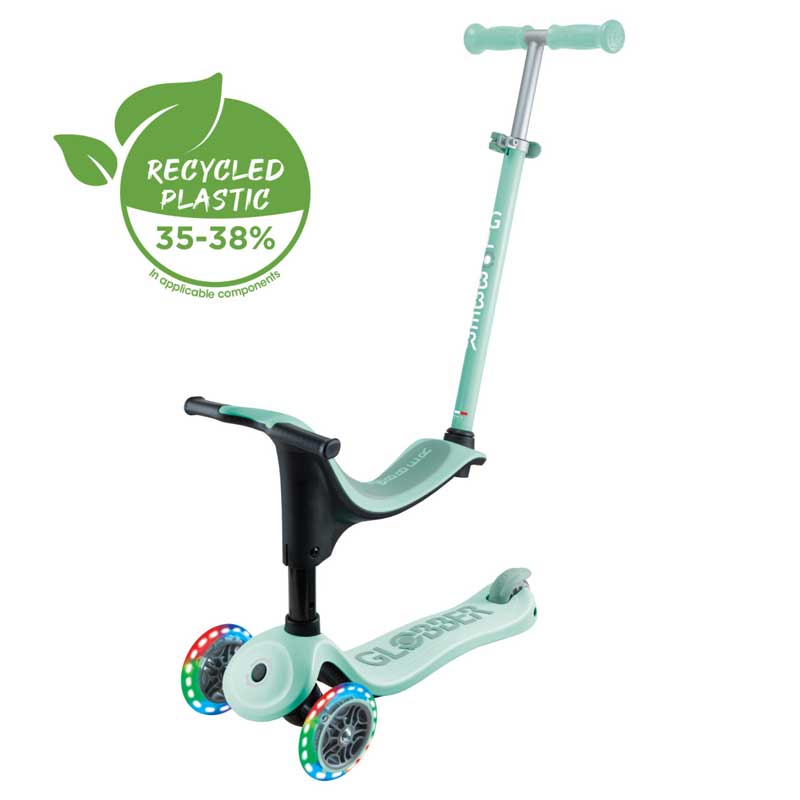 Тротинетка Със Седалка 4 В 1 Globber Go Up Sporty Light - Ментово Зелена