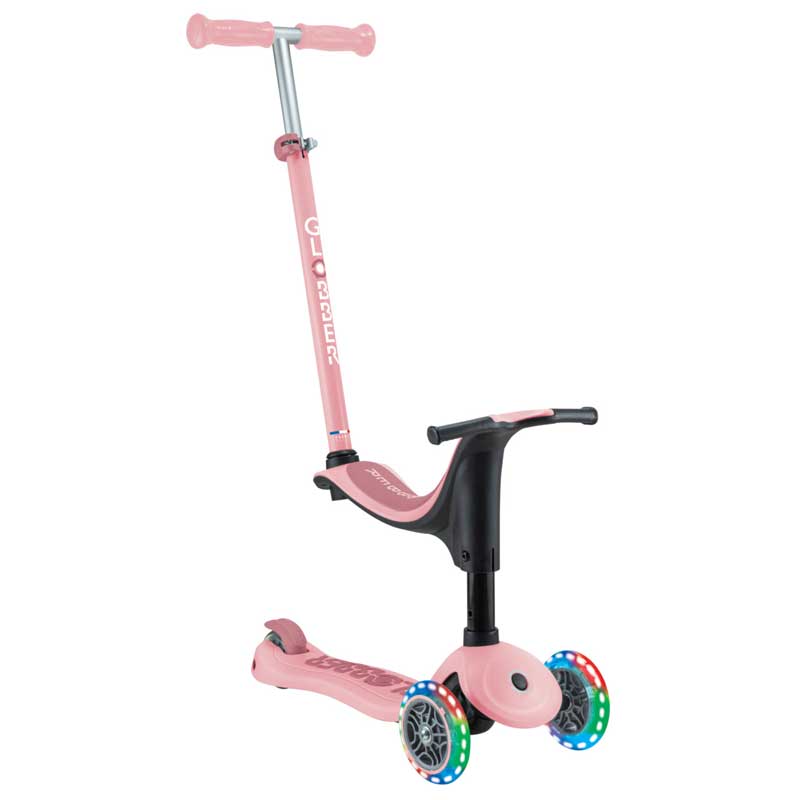 Тротинетка Със Седалка 4 В 1 Globber Go Up Sporty Light - Пастелно Розова