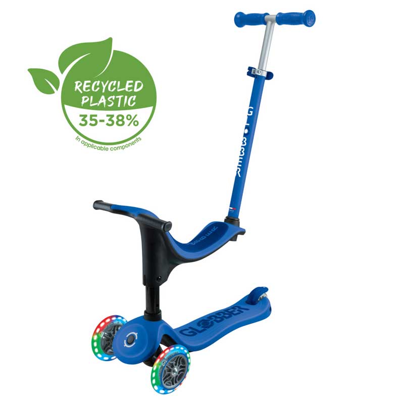 Тротинетка Със Седалка 4 В 1 Globber Go Up Sporty Light - Тъмно Синя