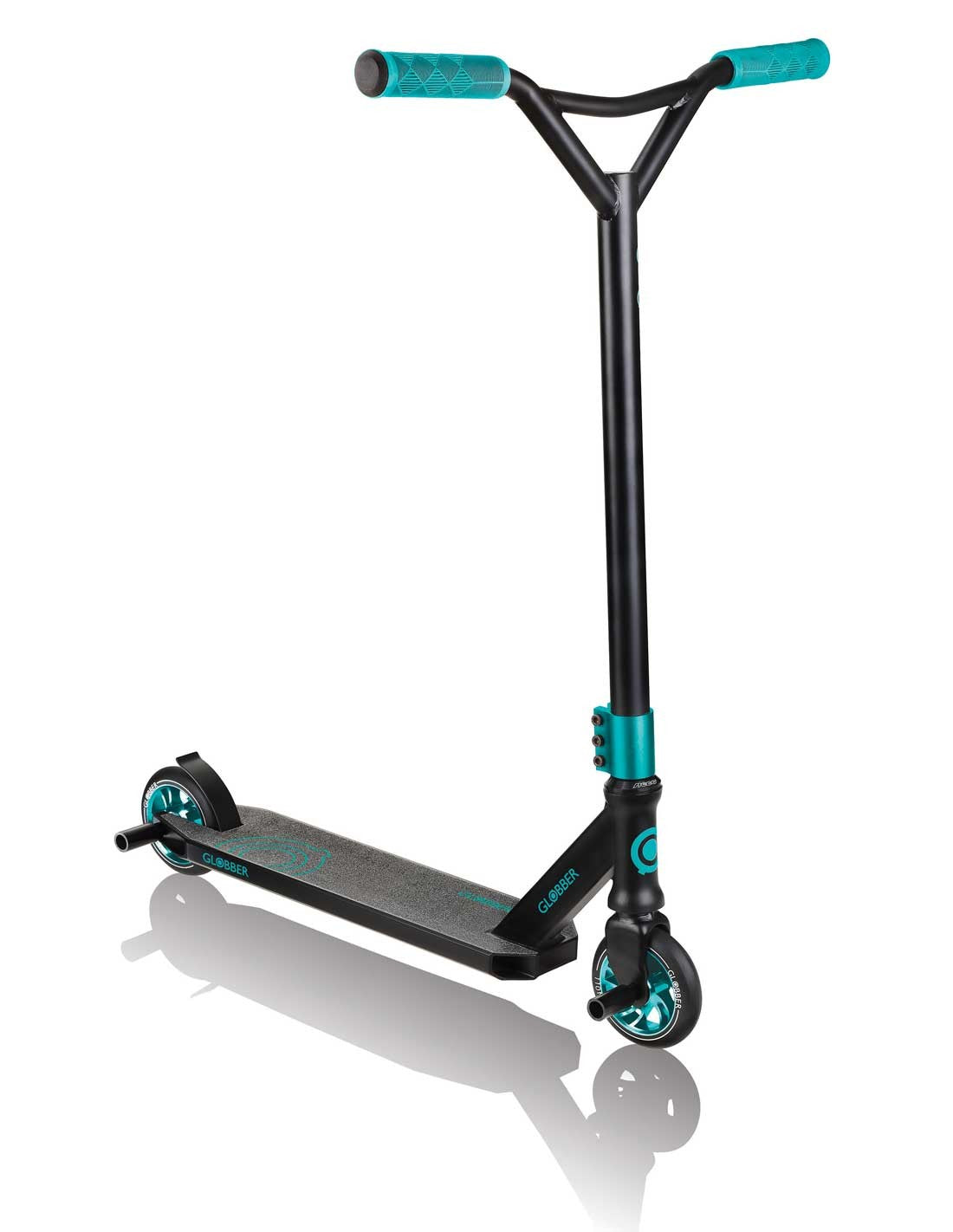 Тротинетка За Фристайл И Скачане Gs 720 - Черна / Тюркоаз - Тротинетки - Globber - BebeMama