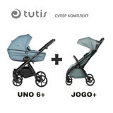Uno 6+ Бебешка Количка 2в1 143 Menta + Jogo+ Mint Tutis
