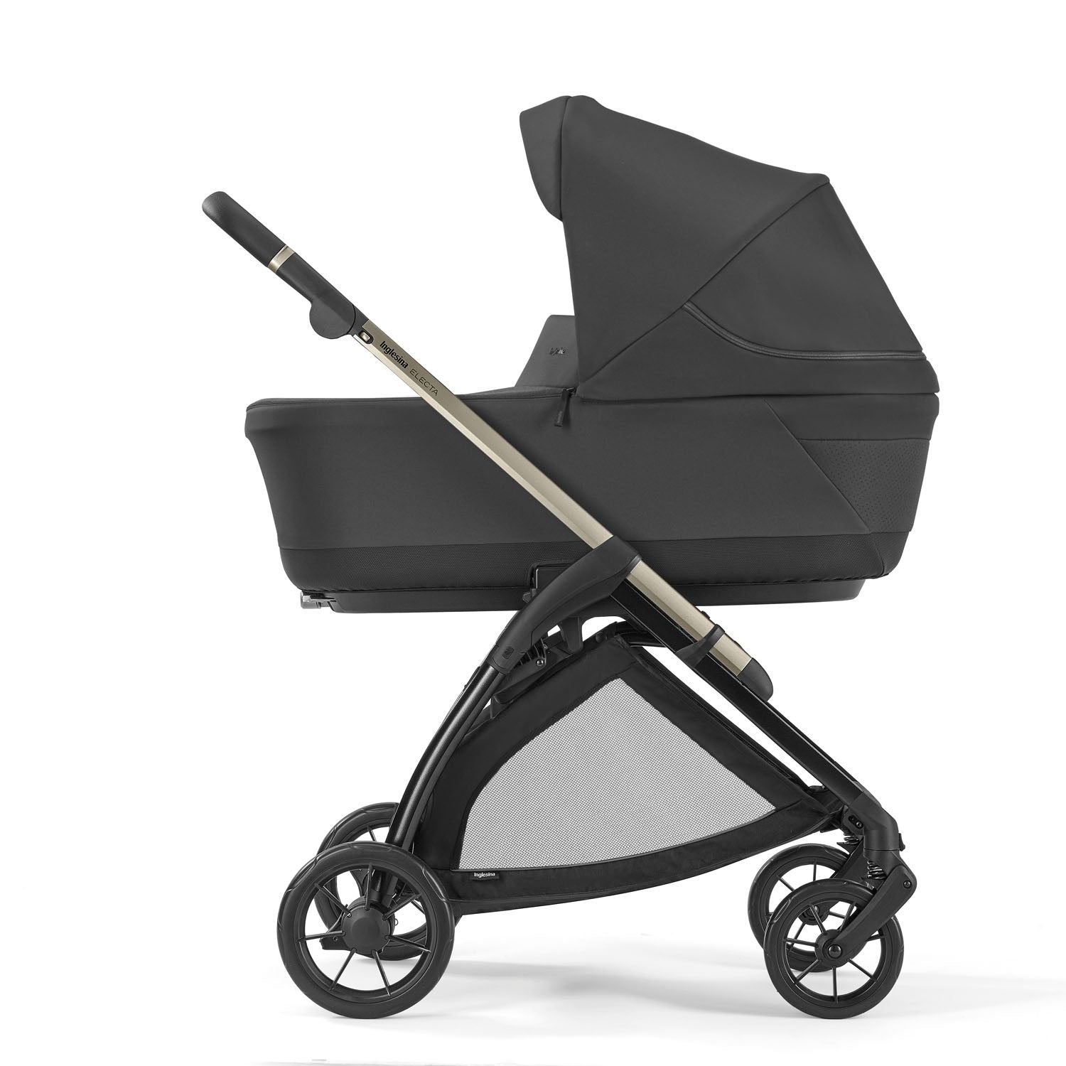 Бебешка Количка 4 В 1 Inglesina System Quattro Electa Darwin Infant Recline - Upper Black/Iridium Black --- BebeMama