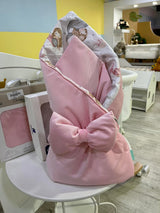 Двулицева Пелена За Изписване "прегърни Ме" + Панделка Зима Русалка Розов Велвет Galix