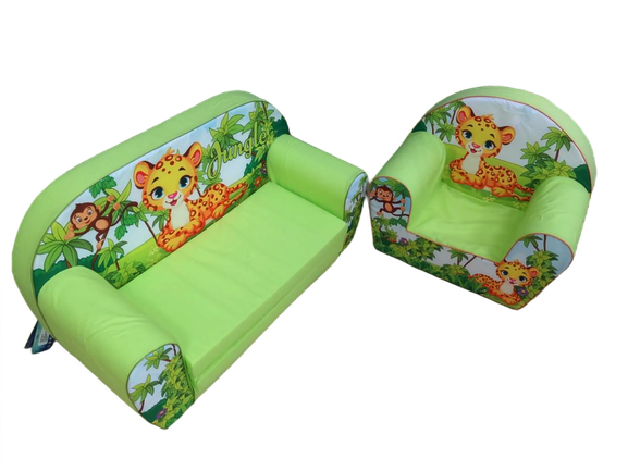 Комплект Разтегателен Диван И Фотьойл Джунгла Delta Trade