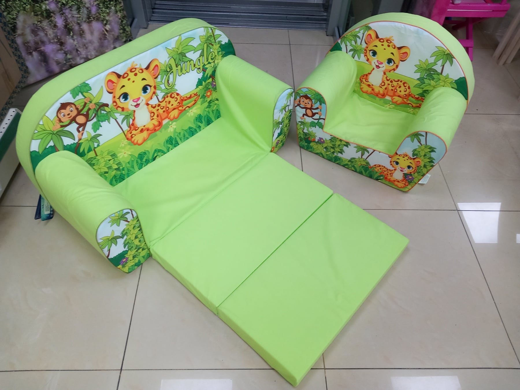 Комплект Разтегателен Диван И Фотьойл Джунгла Delta Trade