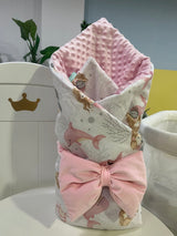 Двулицева Пелена За Изписване "прегърни Ме" + Панделка Зима Русалка Розов Бабъл Galix