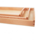 Комплект Дървени Детски Подноси - 3 Броя