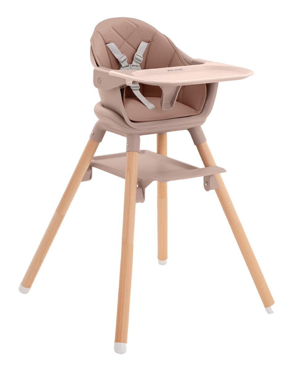 Стол За Хранене 2В1 Woody Pink 2024 - Столчета За Хранене - Kikkaboo - BebeMama
