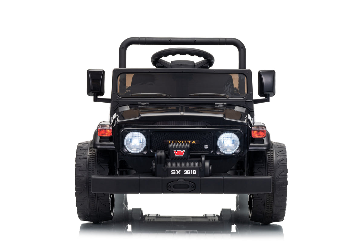 Акумулаторна Кола Licensed Toyota Land Cruiser Fj45 Pick Up Black Kikkaboo