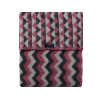 Памучно Бебешко Одеяло Графит Тъмнорозово Zigzag 75x100 См Zaffiro