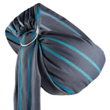 Слинг За Новородено Бебе Hug Me Diamond Turquoise And Graphite Stripes Zaffiro