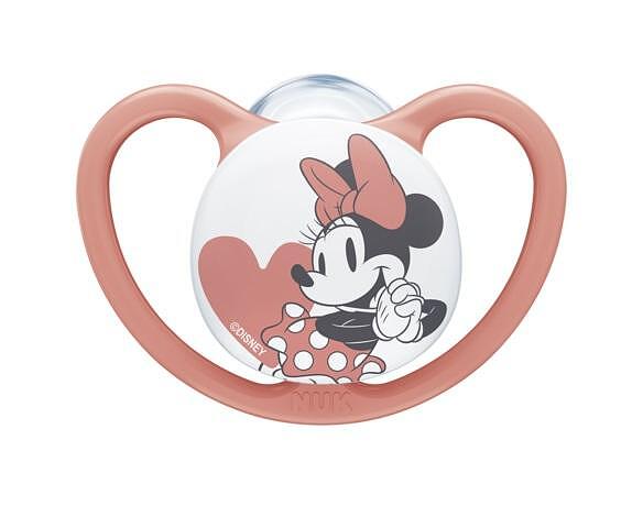Nuk Биберон Залъгалка Силикон 18-36 Мес. 1Бр Space Mickey+ Box - Червен