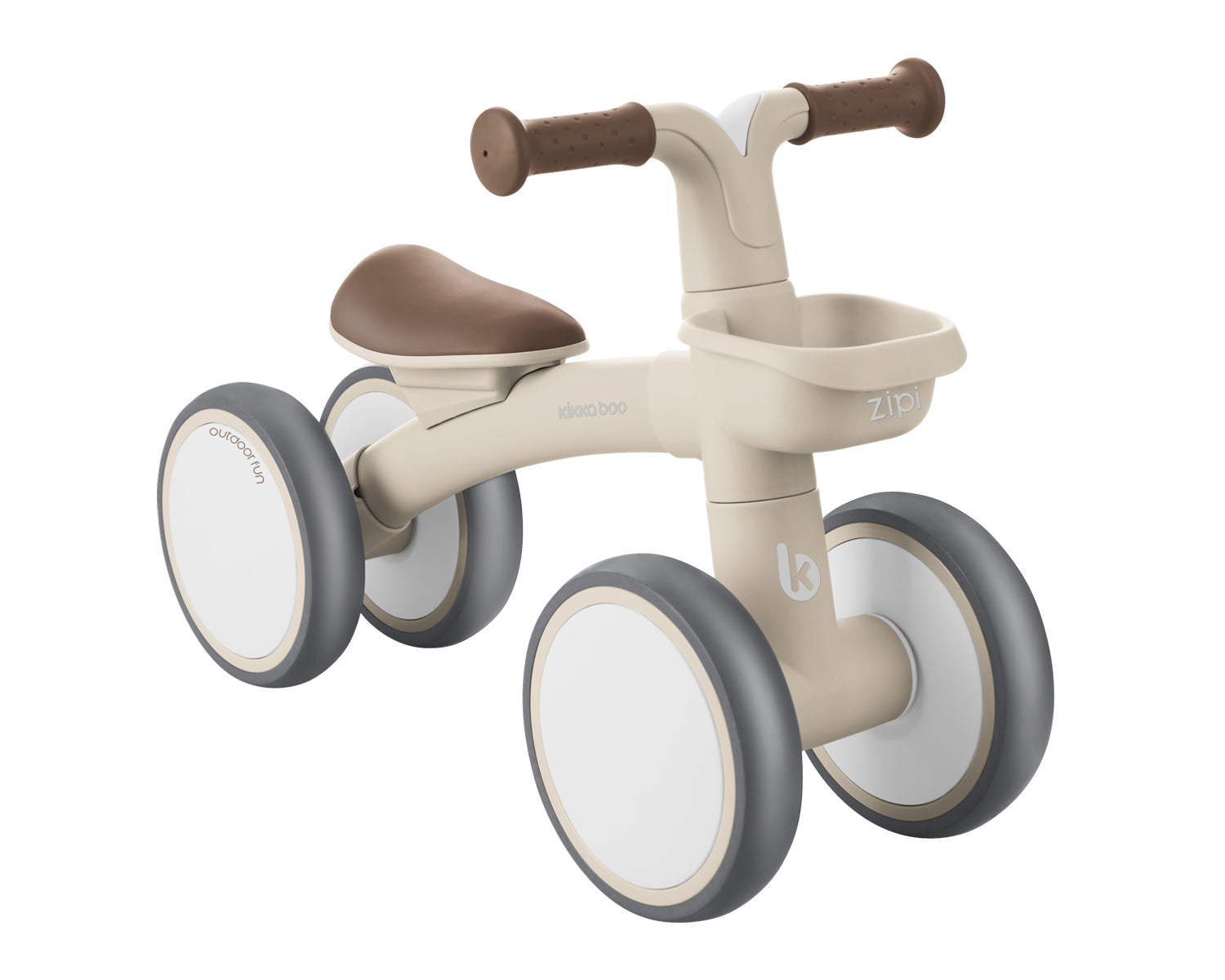 Bicicletă Zipi bej cu roți 