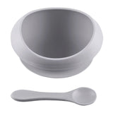 Силиконова Купа С Вакуум + Лъжица Dove Grey Zopa