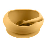 Силиконова Купа С Вакуум + Лъжица Mustard Yellow Zopa