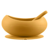 Силиконова Купа С Вакуум + Лъжица Mustard Yellow Zopa