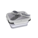 Силиконова Кутия За Обяд С Лъжица Small Dove Grey Zopa
