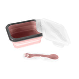 Силиконова Кутия За Обяд С Лъжица Small Old Pink Zopa