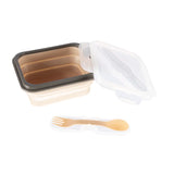 Силиконова Кутия За Обяд С Лъжица Small Sand Beige Zopa