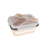 Силиконова Кутия За Обяд С Лъжица Small Sand Beige Zopa