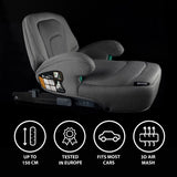Столче За Кола Ibooster I Size (125см 150см) Boss Grey Zopa