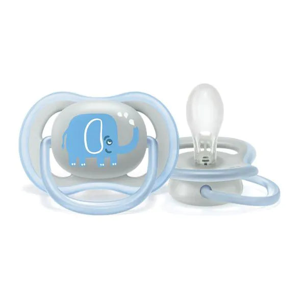 Залъгалка - Ultra Air + СтерилизаторнаКутия (6-18М) Сиво Слонче - Залъгалки - Philips Avent - BebeMama