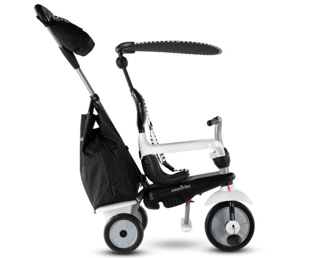 Детска Триколка Smartrike 4-В-1 Vanilla Plus, Черно И Бяло --- BebeMama