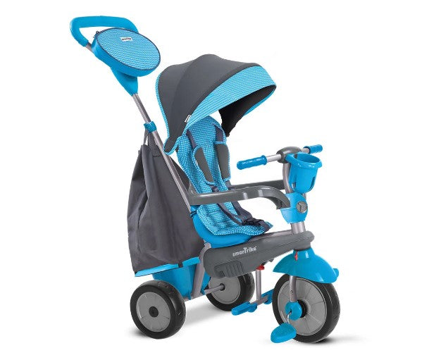 Триколка Smartrike 4-В-1 Swing Dlx, Сивo/Синя - Триколки - Smartrike - BebeMama
