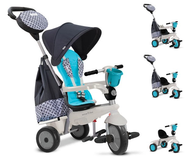 Триколка Smartrike 5-В-1 Deluxe, Синя --- BebeMama