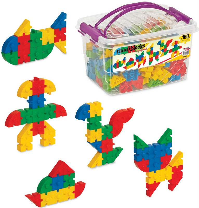 Конструктор Умно Блокче 160 Ел. 27Х18Х21 - Строители, Мозайки И Конструктори - Thesmileofyourbaby - BebeMama