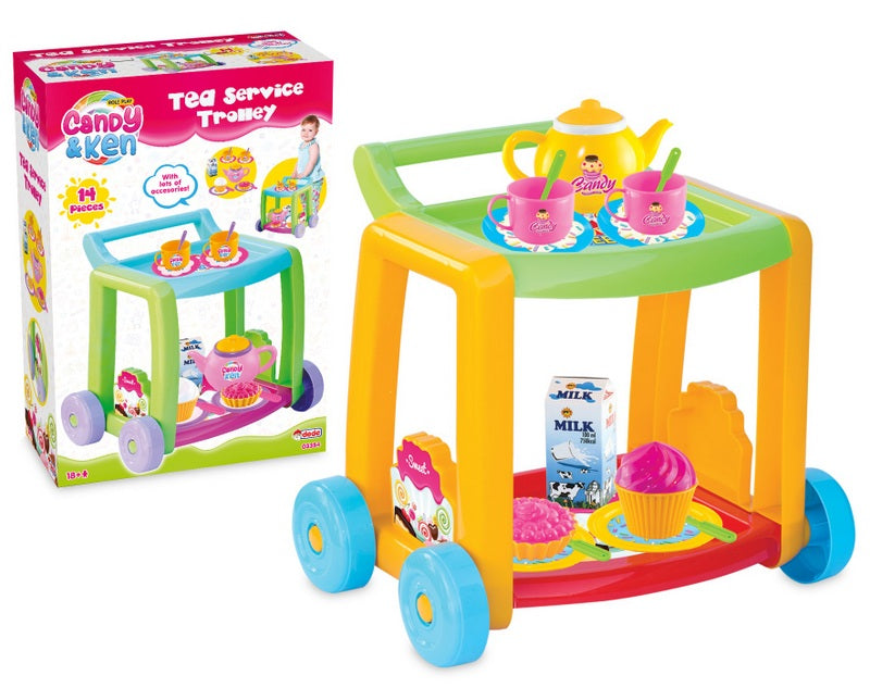 Количка За Сервиране Със Сервиз 34Х26Х36 Кенди И Кен - Играчки - TheSmileOfYourBaby - BebeMama