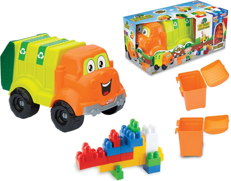 Конструктор Камион За Боклук Едри Елементи С 30 Ел. 51Х23Х25 - Строители, Мозайки И Конструктори - Thesmileofyourbaby - BebeMama