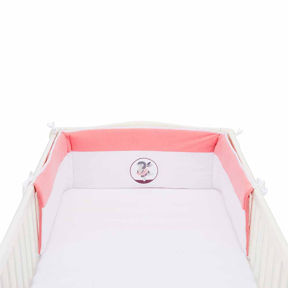 Обиколник За Бебешка Кошара Fillikid Bumper Basic Bunny Pink --- BebeMama