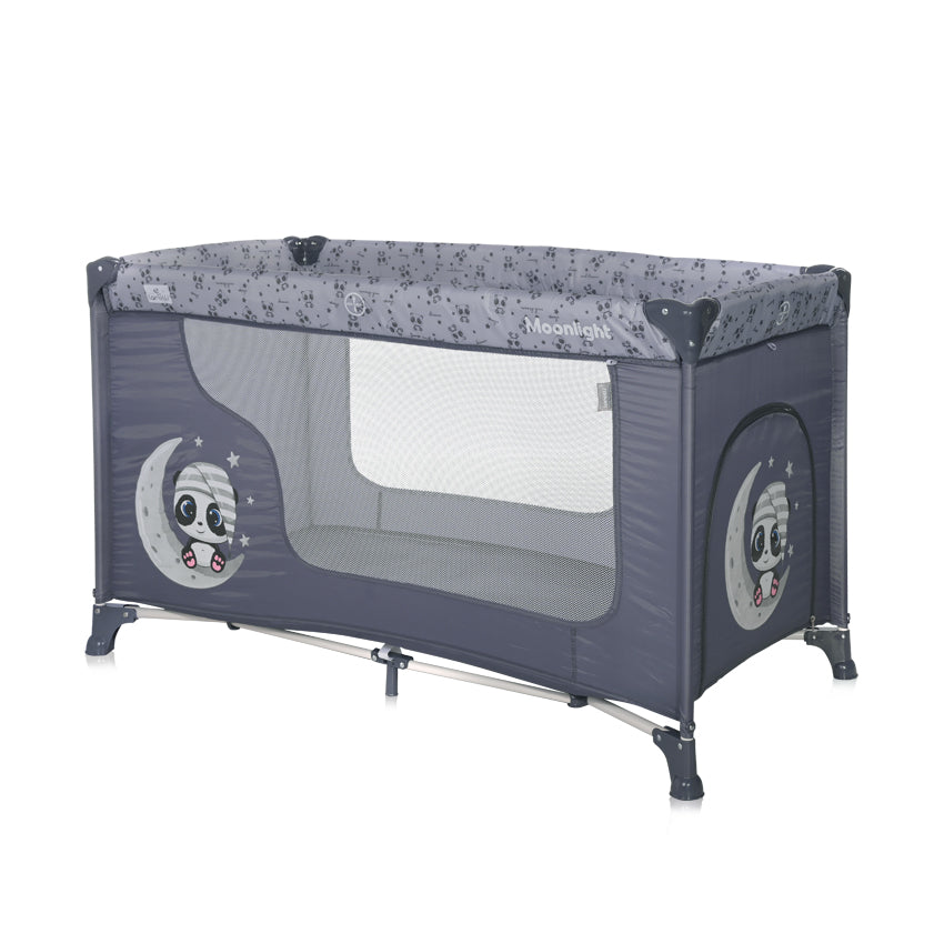 Кошара Moonlight 1 Ниво Cool Grey Pandas - Сгъваеми Кошари 1 Ниво - Lorelli Classic - BebeMama