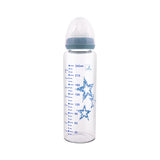 Стъклено Шише Anti Colic 240 Мл Moonligh Син --- BebeMama