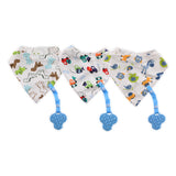 Лигавник Бандана С Гризалка+Държач Boy - Лигавници - Baby Care - BebeMama