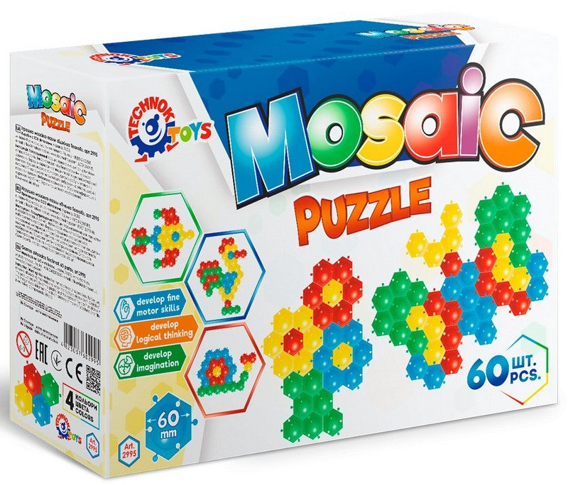 Мозайка За Най Малките Размер На Елемента 6 См 60 Части Може Да Се Реди До Без Край Подходяща За Редене На Килим За 1 Год. 33Х24Х11 - Строители, Мозайки И Конструктори - Thesmileofyourbaby - BebeMama