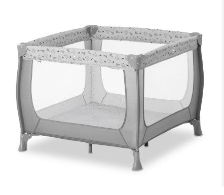 Преносима Бебешка Кошара За Спане И Игра На 1 Ниво Hauck Sleep N Play Sq До 15Кг Квадратна Сива 87 Х 87 См - Кошари За Игра - Hauck - BebeMama